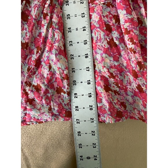 FP One Talia Tunic Pink Floral Tiered Mini Dress w/ Spaghetti Straps, S/P - Picture 8 of 8